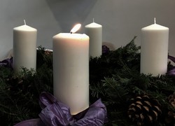 advent, věnec, svíce, svíčka
