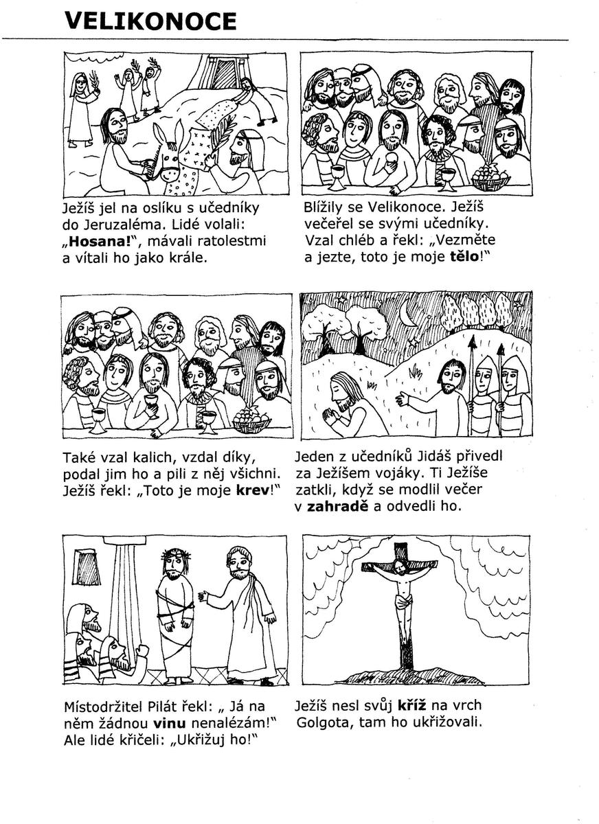 Velikonoce - pracovní listy pro děti