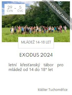 29.6.- 5. 7. 2024 EXODUS Křesťanský tábor  14 - 18 let 