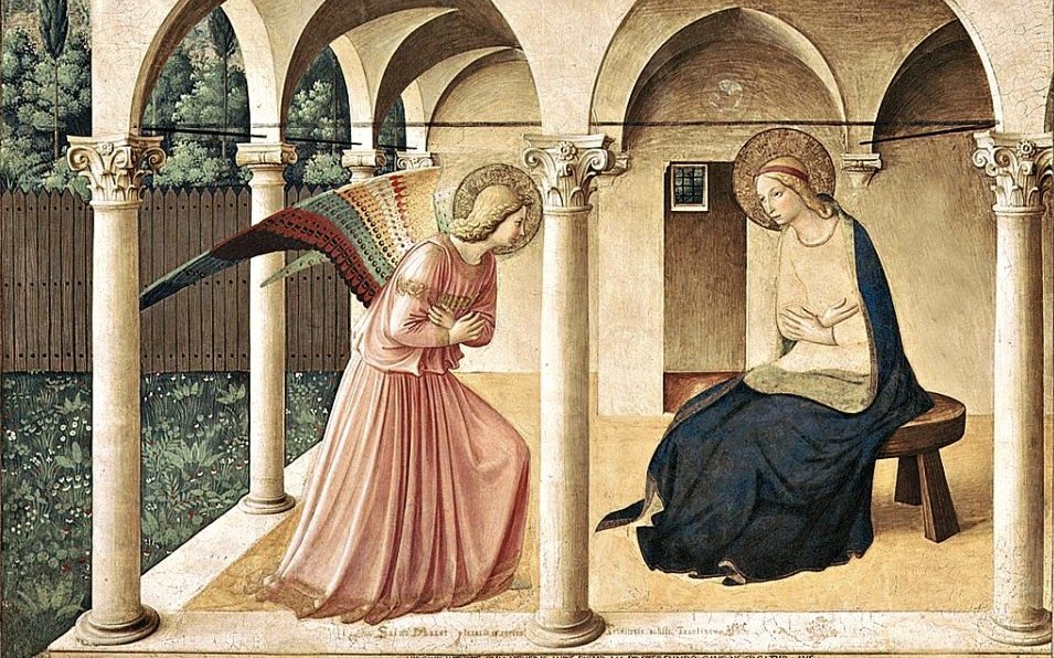 Zvěstování, Fra Angelico, Wikimédia