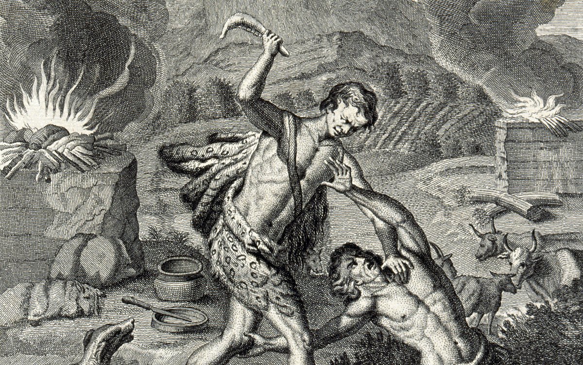 CC BY 4.0 Wikimedia Commons commons.wikimedia.org/wiki/File:Cain_kills_Abel._Engraving_by_M._van_der_Gucht_after_G._Hoet_Wellcome_V0034203.jpg