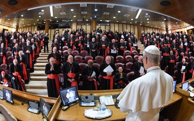 Papež Lev XIV. a kardinálové / foto: Vatican News