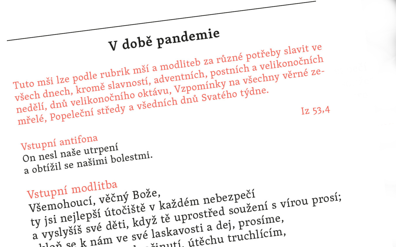 Texty pro mši v době pandemie