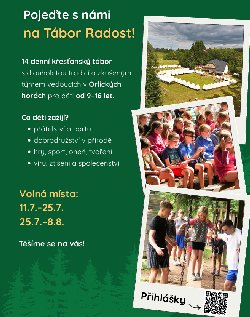 Tábor Radost – pro děti a mládež od 9 do 16 let