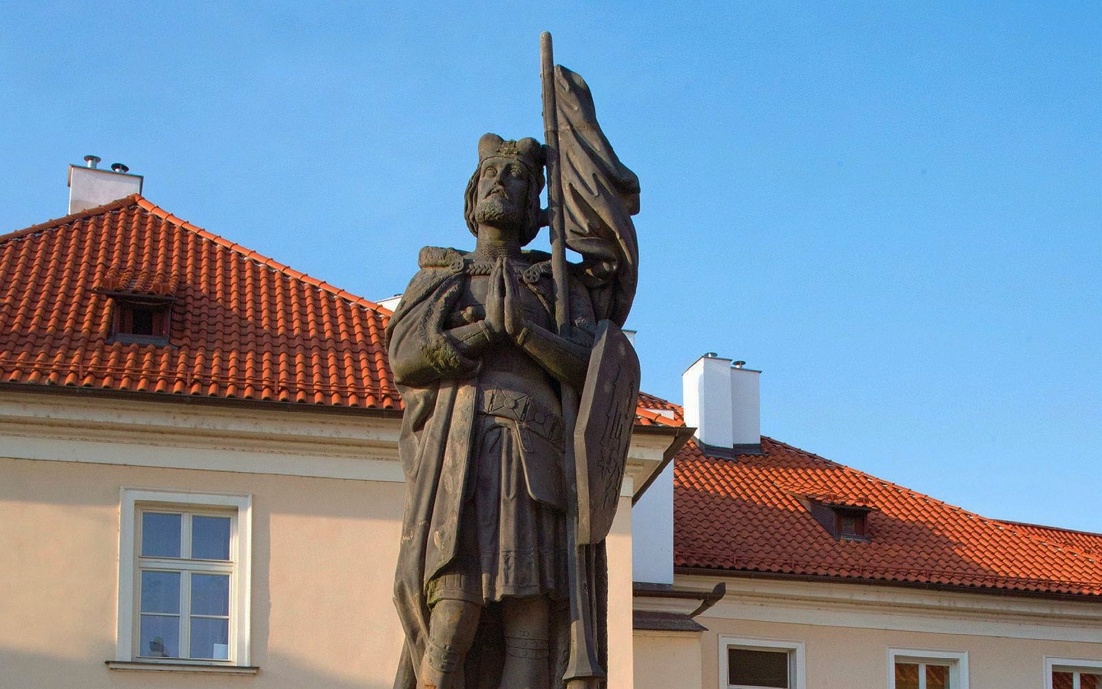 Svatý Václav, socha, Karlův most / foto Stanislav Přibyl