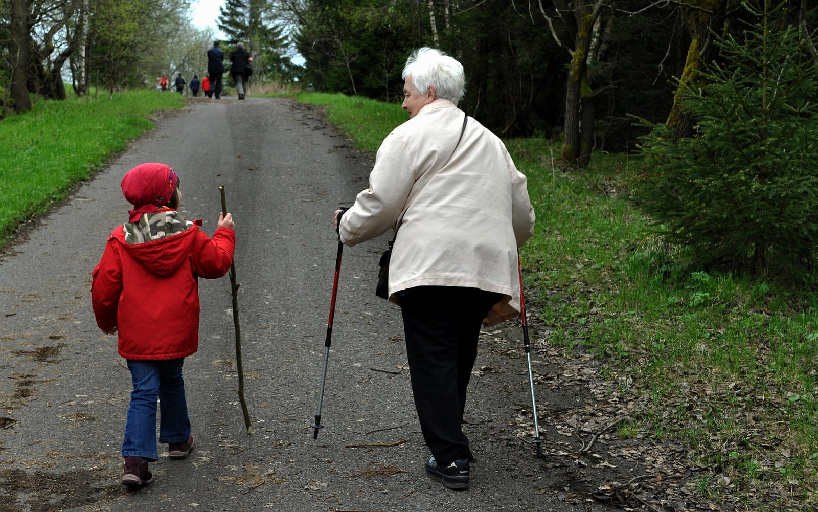 senior, vnouče, dítě, babička / -ima-