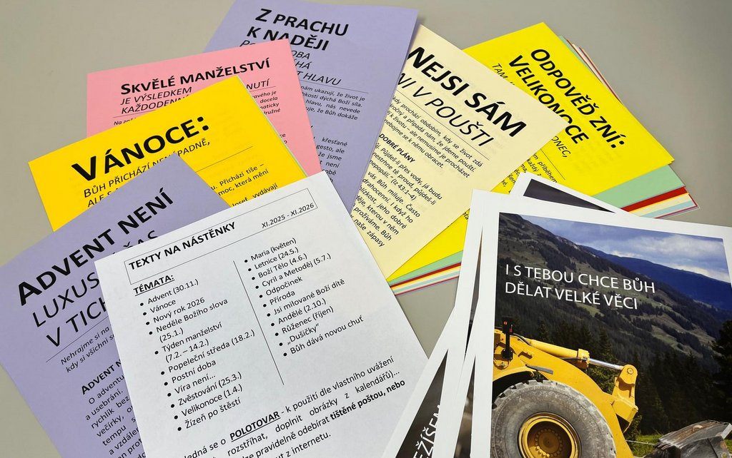 Texty na nástěnky - vyšlo další vydání předtištěných textů pro období Advent 2025 – listopad 2026